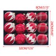 thumbnail image 2 of Ganfancp Bola de Navidad Decoración 8Cm/12Pis Colorido Ladrillo Bola de Navidad Set Árbol de Navidad Colgante Liquidación 12X Bolas Decorativas, 2 of 7