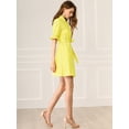 thumbnail image 4 of INSPIRE CHIC Women's Casual Short Sleeve Solid Color Button Down Shirt Dress, 4 of 4