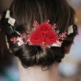 thumbnail image 4 of unbranded Accesorio Para Rojo Con Y Peine Para Novia Delicado, 4 of 6
