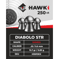 thumbnail image 2 of Hawki Airgun Pellets -.22/5.5mm Caliber (13.7 gr/0.89 g) 250 ct Hi5013EX domed, 2 of 4