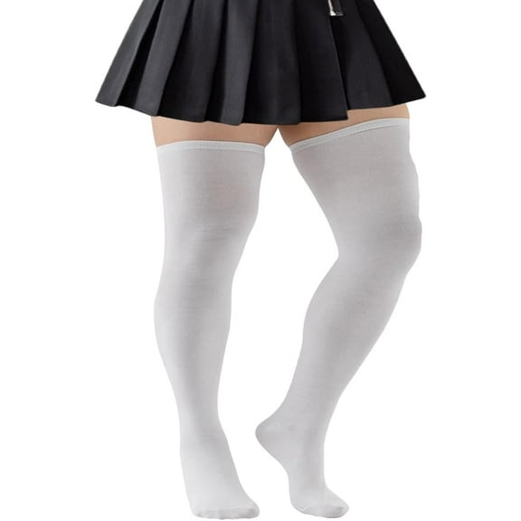 Cotton Long Socks Loose Socks for Women White 810mm White