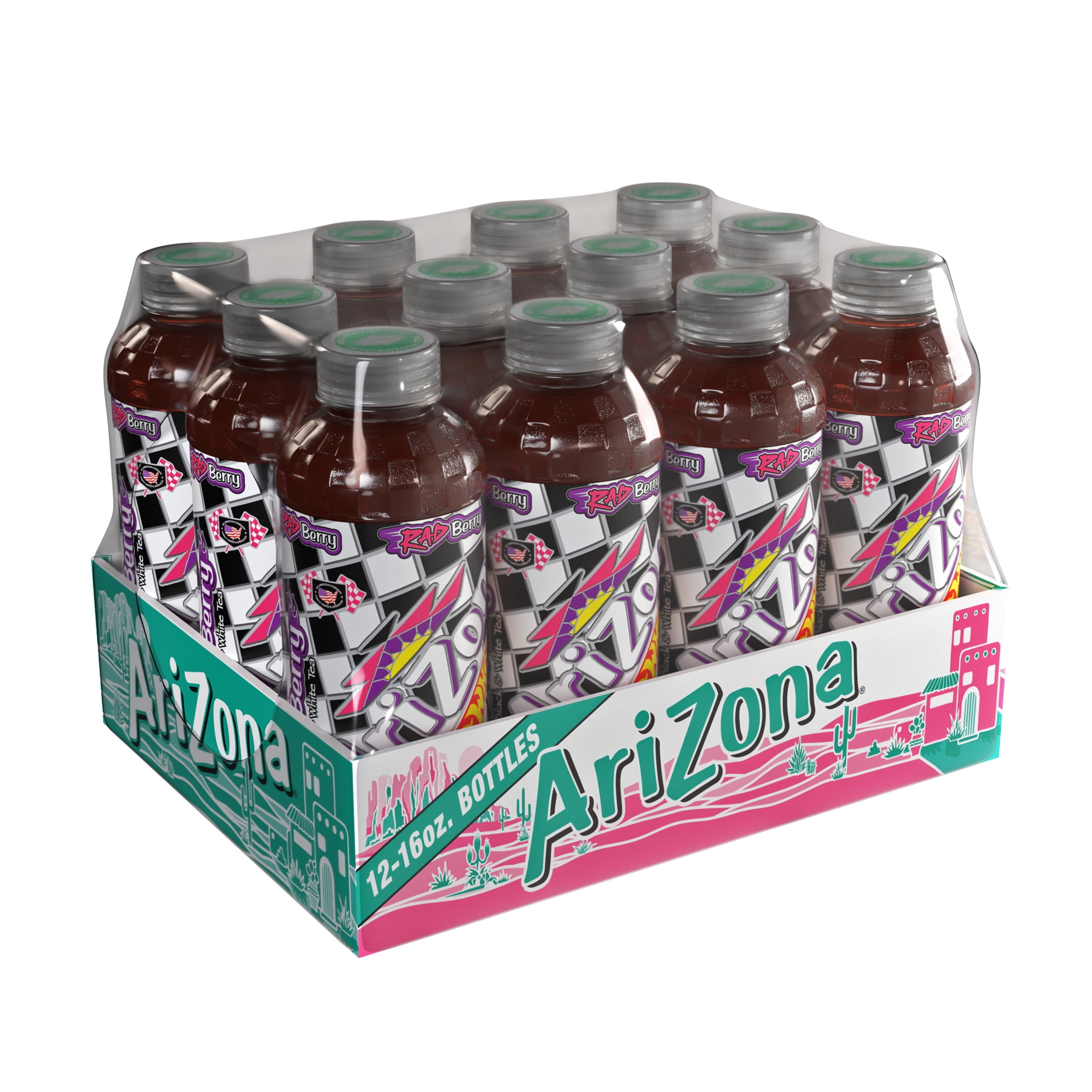 AriZona x Hot Wheels Rad Berry with Black and White Tea - 16 fl oz (Pack of 12)