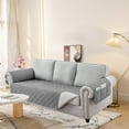 thumbnail image 5 of Sanmadrola 100% Waterproof Sofa Anti Slip Couch Covers Machine Washable Furniture Covers Leakproof Sofa Slipcover for Dogs, Children, Pets, Gray, Sofa, 5 of 9