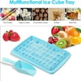 thumbnail image 2 of Qoosea Ice Cube Tray with Lid and Bin 55 Ice Cube Molds with Scoop Flexible and Easy Release Ice Box Container for Freezer BPA Free for Whiskey, Cocktail, Beer, Coffee, Juice, 2 of 7