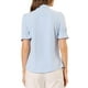 thumbnail image 3 of CAMISA DE MUJER CON NUDO EN EL CUELLO, BOTONES Y MANGAS ABULLONADAS, M AZUL, 3 of 7