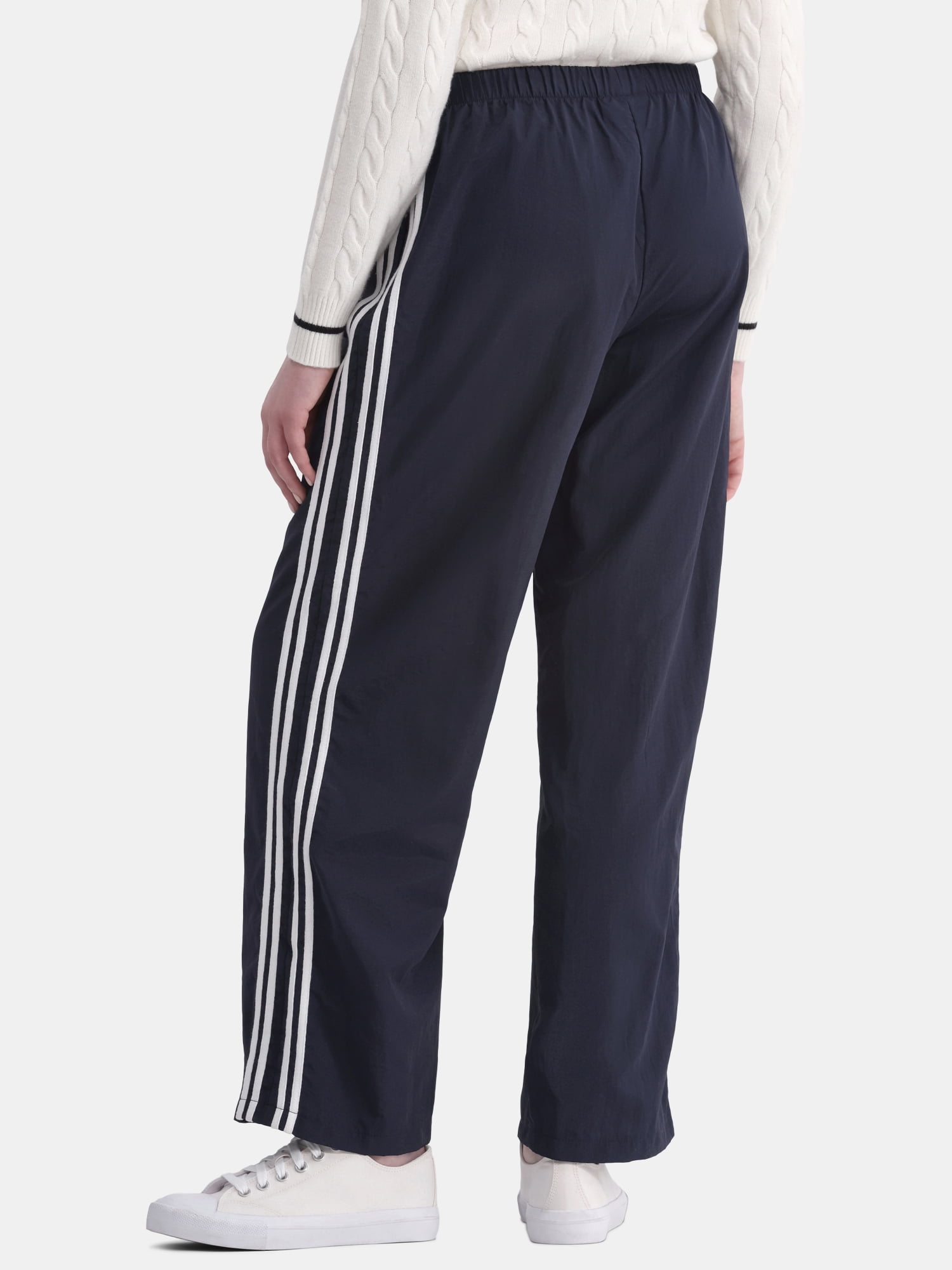 No Boundaries Side Stripe Track Pants, 31” Inseam, Women's and Women’s Plus