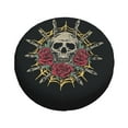 thumbnail image 4 of LNWH Skeleton Spider Rose Art Pattern Waterproof Spare Tire Cover, Universal Spare Tire Wheel Covers 16 inch, 4 of 8