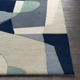 thumbnail image 3 of Hauteloom Crawfordsville Wool Living Room, Bedroom Area Rug - Modern - Blue, Green - 8' x 10'-Kidney, 3 of 9