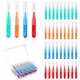 thumbnail image 1 of Soidarity 40 piezas Micro cepillo aplicador de dientes palo Mini cepillo de dientes de nailon Oficina escuela viaje herramienta de limpieza cuidado de los oídos 4 colores, 1 of 6