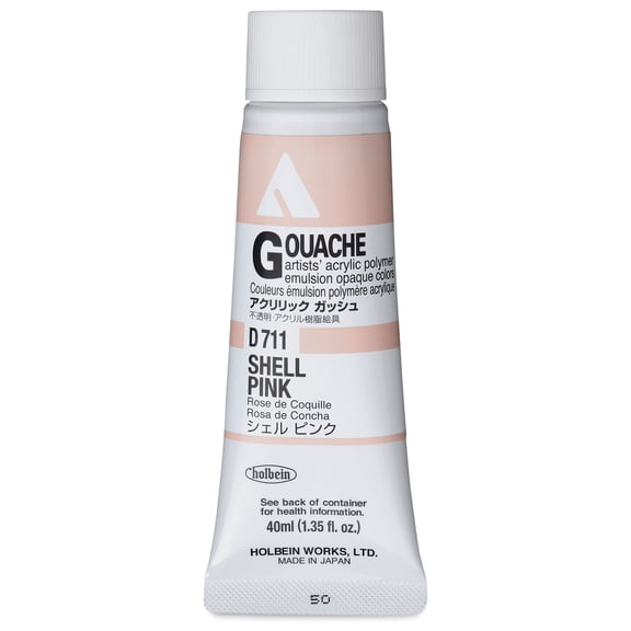 Holbein Acrylic Gouache – Shell Pink, 40 ml tube