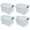 thumbnail image 2 of Farmoon 50 Quart Clear Storage Bin, Large Plastic Stackable Box with Lid, 4 Packs, 2 of 7