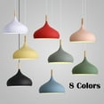 thumbnail image 3 of Wood Metal Colorful Pendant Lamp, Creative Ceiling Pendant Light Fixture, Modern Pendant Lighting, Farmhouse Pendant Light for Over Kitchen Island Dining Room Table Bar Entrance Cafe, 3 of 7