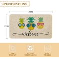 thumbnail image 3 of Hello Summer Funny Pineapple Doormat,Non-Slip Welcome Creative Decorative Seasonal Burlap Floor Mat Switch Mat for Indoor Outdoor 17 x 29 Inch, 3 of 6