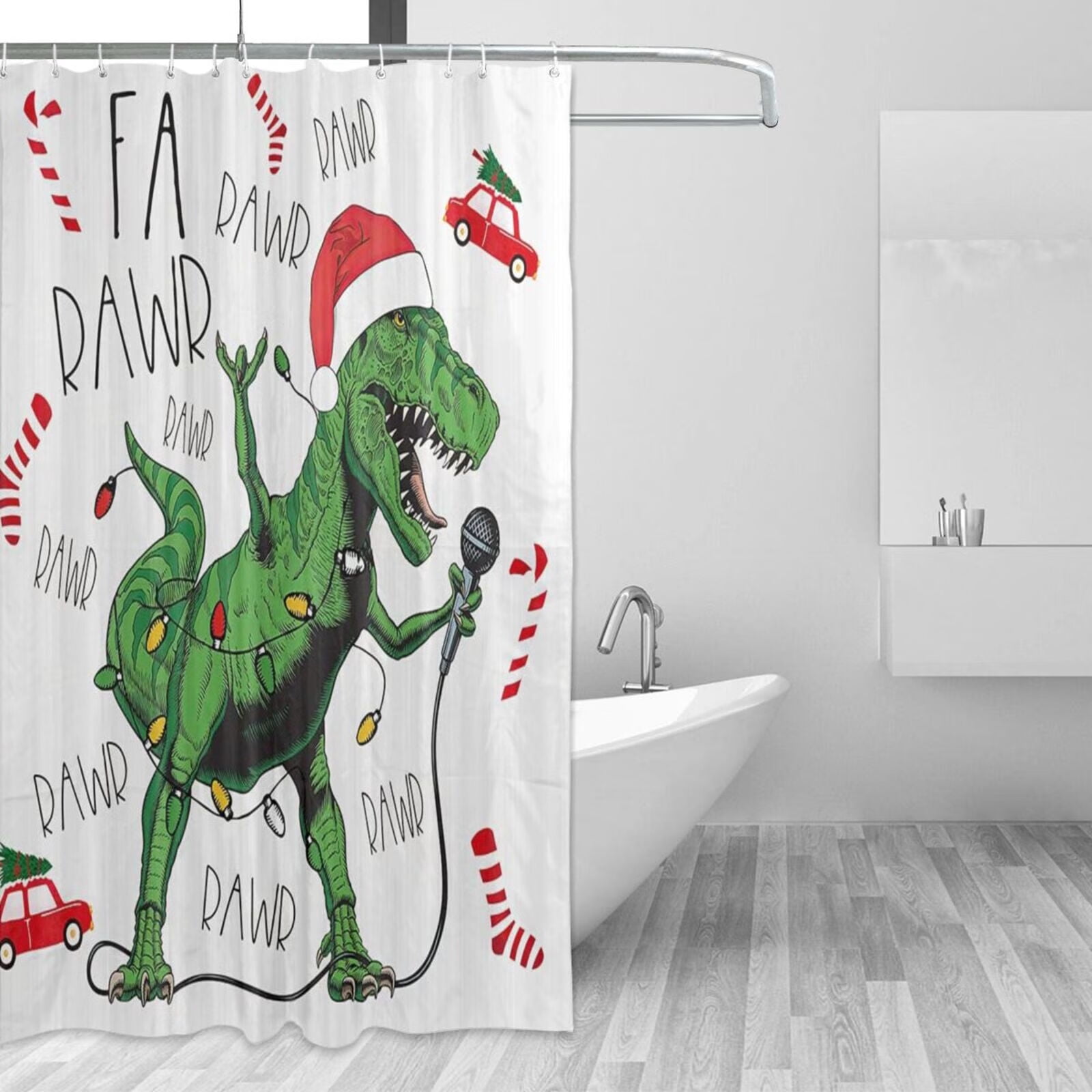  Kuizee Shower Curtain Bathroom Bathtubs Bath Waterproof  ﻿Cartoon Pterodactyl Pteranodon Flying Prehistoric Reptile Curtains Fabric  Decor Easy Install with 12 Hooks,66×72Inch : Home & Kitchen