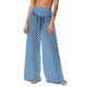 thumbnail image 2 of Pincandy Women See Through Sheer Mesh Pants Beach Swimsuit Bikini Bottom Cover up Party Club Elastic High Waist Wide Leg Pants, 2 of 7