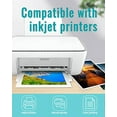 Printable Vinyl Sticker Paper for Inkjet Printer Matte Labels 50 Sheets