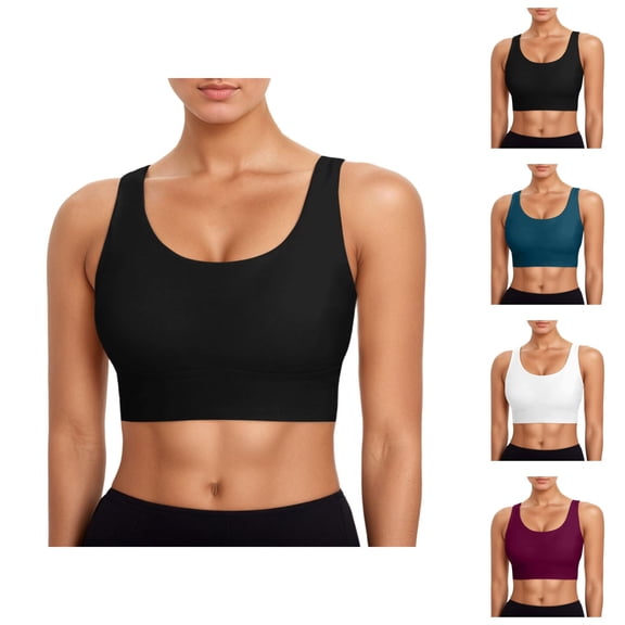 Women Sports Bra Bikini Top Swim Bra Athletic Swim Top Neck Bathing Suit Top