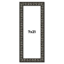 7x21 Frame Black-Brown Medieval Solid Wood Picture Frame | 1.5 Inch Moulding Width | Gotham Beveled