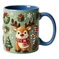 thumbnail image 2 of Trovenix Reindeer Coffee Mug 2D Ceramic Christmas Cup, Hot Cocoa Milk Tea Drinking Mug for Home Office, Festive Holiday Gift for Family, 2 of 7