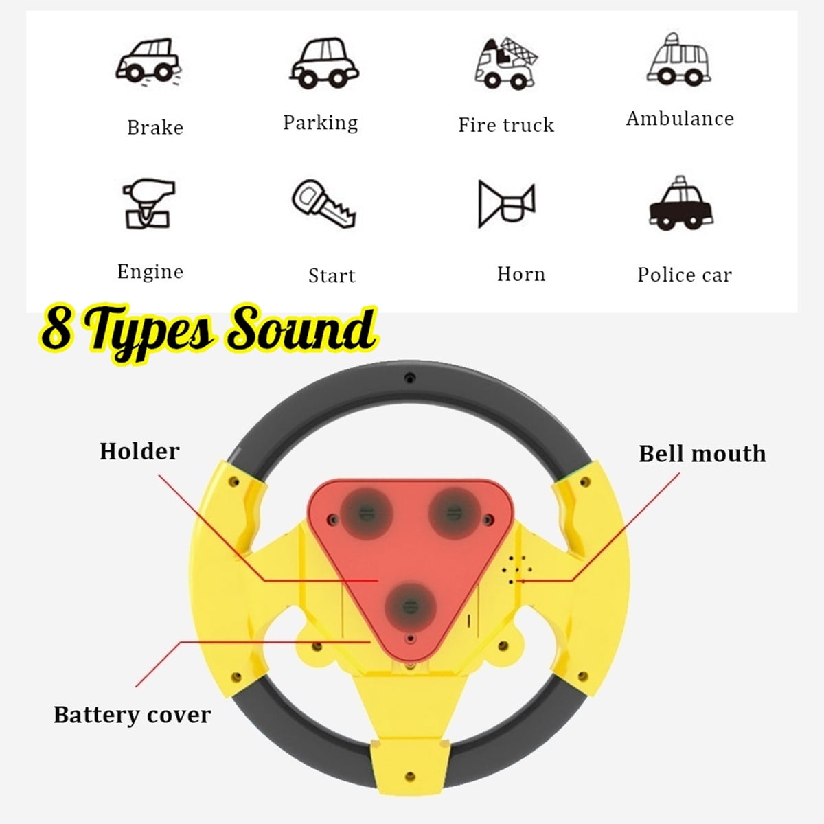 toy steering wheel with horn