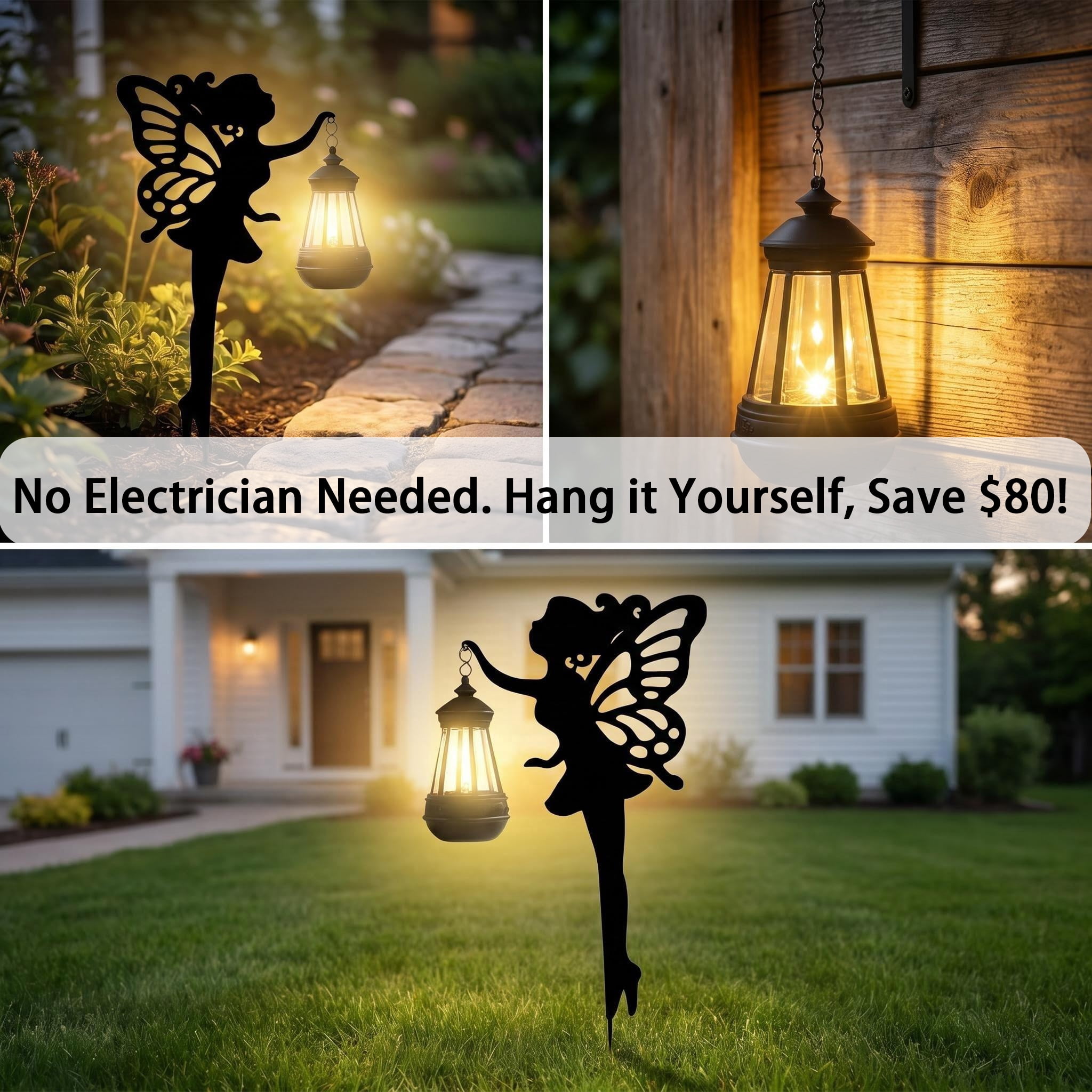 Solar  Outdoor Lights with Fairies,for Outdoor Decor Patio decor, Weatherproof Solar Light 2PCAK