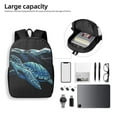 thumbnail image 5 of Goofa Ocean Turtle Pattern 17in Student Backpack - School, Travel, Work Bookbag -Laptop Backpack,Water Resistant College School Computer Bag, 5 of 6