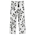 thumbnail image 4 of Black Trees White Background Seamless Pattern Winter Female Pants Flannel High Waist Women Pants Lady Warm Straight Leg Plush Trousers, 4 of 7