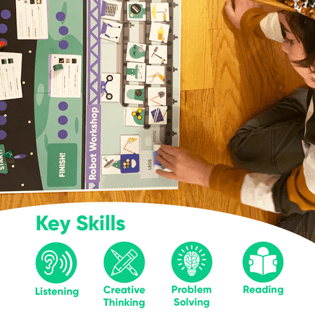 OjO Robot Workshop Board Game and Stem Projects for Kids | STEM Activities for Kids Ages 5-7 | Learning & Educational Toys for Boys & Girls | Smart Games for Brain Developing and Engineering Skills