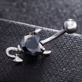 thumbnail image 4 of SmartBy Fashion Sexy Heart Shape Navel Belly Button Ring Rhinestone Body Piercing Jewelry, 4 of 7