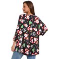 thumbnail image 3 of LARACE Women's Plus Size Tops 3/4 Length Sleeve Shirts Dressy Casual V Neck Tunic Blouse Flower40_2X, 3 of 6