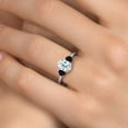 thumbnail image 4 of Gem Stone King 1.64 Ct Oval Sky Blue Aquamarine Black Onyx 925 Sterling Silver Ring, 4 of 6