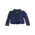 thumbnail image 1 of French Terry Knit Ladonna Classic Bolero Crop-Jacket for Toddlers and Girls (Sailor Blue, 6), 1 of 4