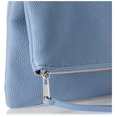 thumbnail image 4 of The Drop Southampton - Embrague plegable con cremallera para mujer, color azul niebla, talla &uacute;nica The Drop NA, 4 of 6