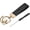 Black Gold, variant on Car Key Chain Ring Clip Leather Keychain Fob Wristlet with Anti-Lost D Brown Silver -