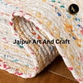 thumbnail image 3 of Jaipur Art And Craft Ivory Handmade Boho Reversible Pure Cotton Area Rug Decorative Floor Carpet Rug Size - (10x14 Sq Feet), (120x168 Inches), (300x420 CM), 3 of 5
