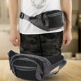 thumbnail image 4 of Outdoor Large Capacity Waterproof Nylon MultiFunctional Black Sports Fanny Pack, 4 of 8