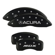 MGP 4 Caliper Covers Engraved Front & Rear Vtech Matte Black finish silver ch
