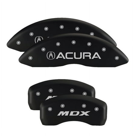 MGP 4 Caliper Covers Engraved Front & Rear Vtech Matte Black finish silver ch