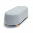 thumbnail image 4 of Jaine Stone Grey Loose Mohair Large Ottoman, 4 of 4