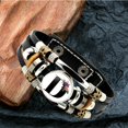 thumbnail image 4 of SUSHANG Punk Vintage Beaded Bracelet English Letter Flower Leather Bracelet for Men and Women Versatile Time Gem Weaving Beaded Handicraft Gift, 4 of 4