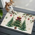 thumbnail image 3 of Christmas Tree Entryway Rug 2'x3'&nbsp; Non Slip Front Door Mats, Country Winter Ball Berry Gold Snowflakes Entrance Rugs Indoor Outdoor Carpet, Washable Floor Mats Small Area Rug for Bedroom Kitchen, 3 of 8