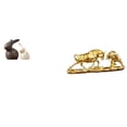 thumbnail image 1 of Estatua de cerámica, escultura de toro, oso, figura de resina, artesanía, decoración artística moderna, adorno de escritorio, adecuado para decoración, 1 of 8