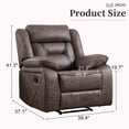 thumbnail image 6 of Bonzy Home Modern Single Seat Manual Recliner Chair, Reclining Sofa with Cushioned Armrests & Backrest, Ideal for Living Room and Bedroom, 6 of 7