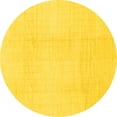 thumbnail image 1 of Ahgly Company Indoor Round Solid Yellow Modern Area Rugs, 6' Round, 1 of 4