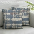thumbnail image 3 of COMIO  Jacquard Geometric Irregular Striped Lines Decorative Throw Pillow Covers for Couch/Sofa/Bedroom, Blue and White, 3 of 5