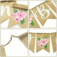 thumbnail image 3 of Angolio 2 Pancartas Florales De Arpillera Para Baby Shower, Decoración Para Colgar En La Pared, Diseño Floral Con Cuerda Para Baby Shower, Pancarta Colgante Para Decoración De Fiestas Temáticas, Decor, 3 of 5