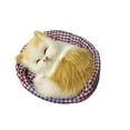 thumbnail image 5 of Cute Simulation Sounding Sleeping Cat Plush Mat Toy with Nest Kid Children Gift, 5 of 5