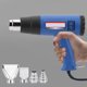 thumbnail image 3 of Pistola de aire caliente portátil de 1800W, dos ajustes de temperatura, 110V, 220V, pistola de calor de película para coche con 4 boquillas para proyectos y manualidades de decoración del hogar, 3 of 9
