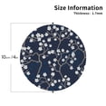 thumbnail image 3 of Kll Round Shape Drink Coasters Set Of 4,Pu Leather Absorbent Coasters Set Decorative Coffee Cup Coasters Housewarming Gift For Home Decor-Cherry Blossoms On Navy Background, 3 of 9