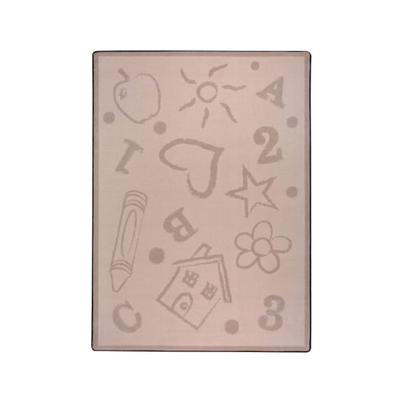 Playful Patterns - Children's Area Rugs Kid's Art, 10'9" x 13'2", Beige